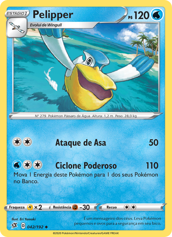 Pelipper 42 — Rixa Rebelde (Portuguese Pokémon TCG card)