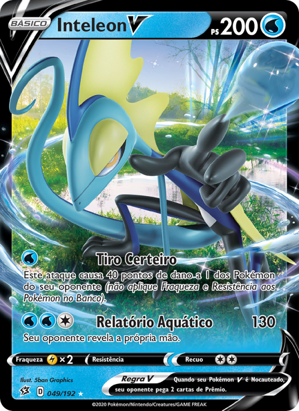Inteleon V 49 — Rixa Rebelde (Portuguese Pokémon TCG card)