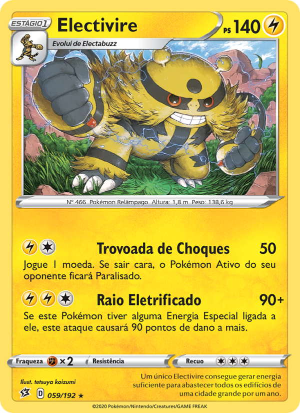 Electivire 59 — Rixa Rebelde (Portuguese Pokémon TCG card)