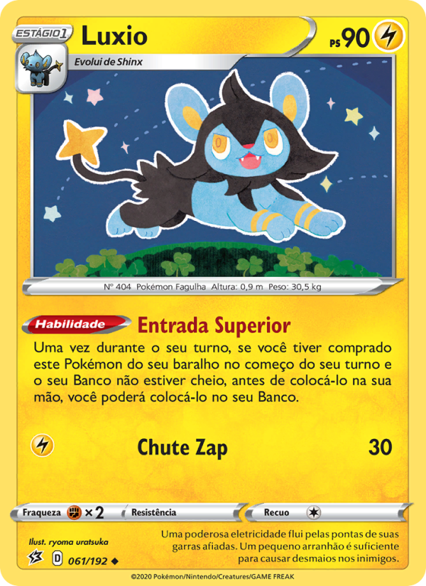 Luxio 61 — Rixa Rebelde (Portuguese Pokémon TCG card)