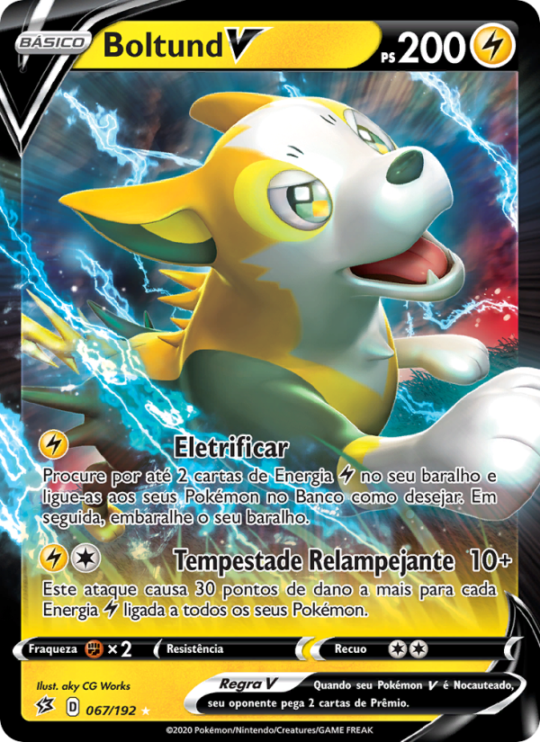 Boltund V 67 — Rixa Rebelde (Portuguese Pokémon TCG card)