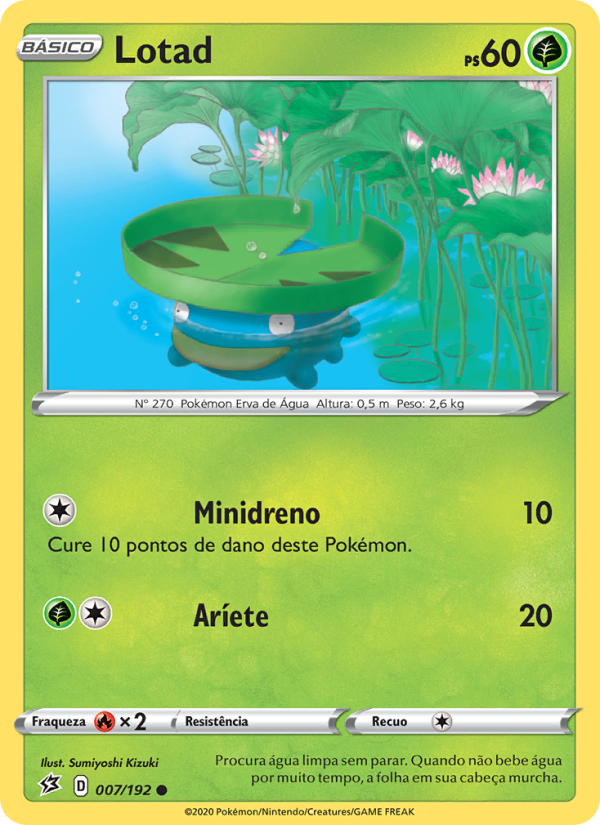 Lotad 7 — Rixa Rebelde (Portuguese Pokémon TCG card)