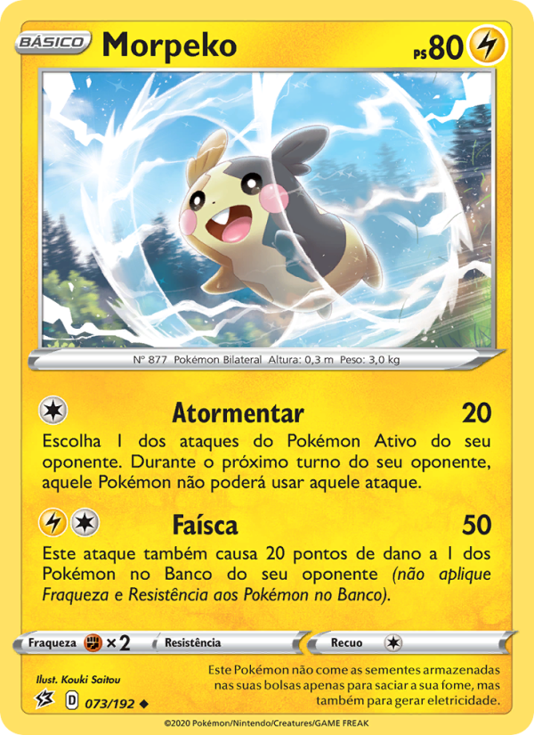 Morpeko 73 — Rebel Clash (Portuguese Pokémon TCG card)