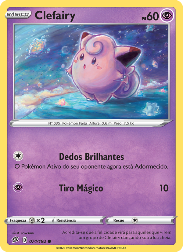 Clefairy 74 — Rebel Clash (Portuguese Pokémon TCG card)