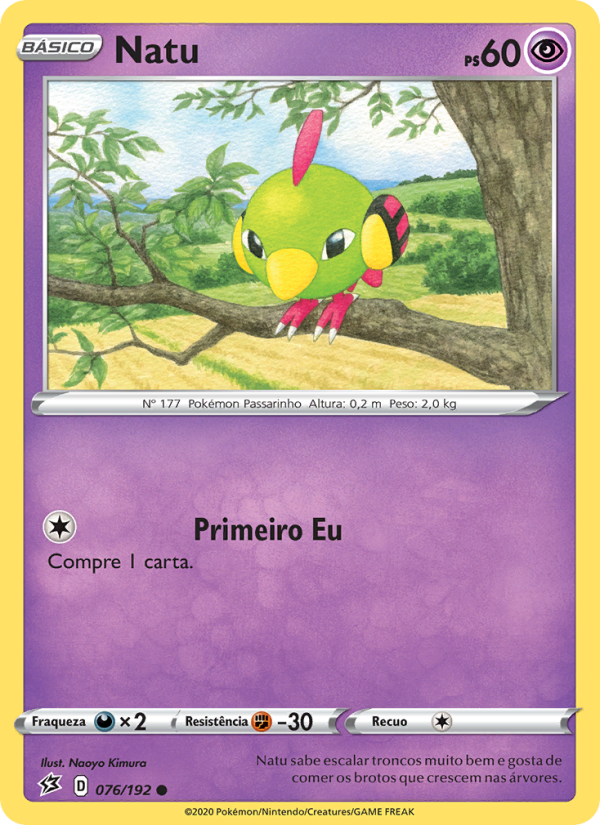 Natu 76 — Rebel Clash (Portuguese Pokémon TCG card)
