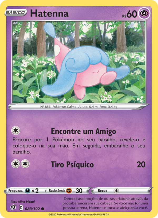 Hatenna 83 — Rixa Rebelde (Portuguese Pokémon TCG card)