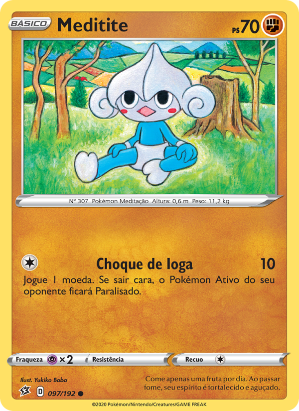 Meditite 97 — Rixa Rebelde (Portuguese Pokémon TCG card)