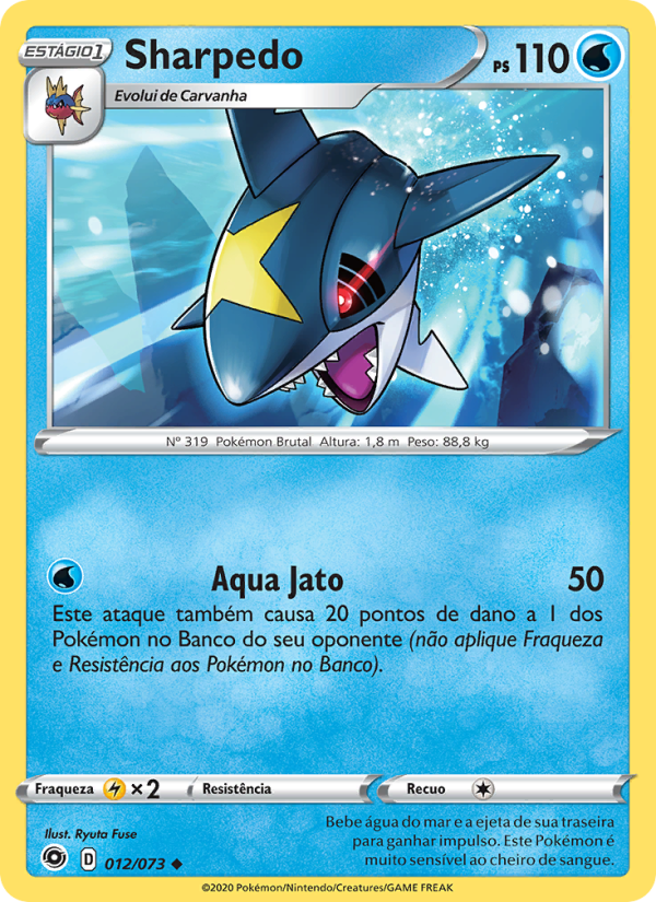 Sharpedo 12 — Weg des Champs (Portuguese Pokémon TCG card)