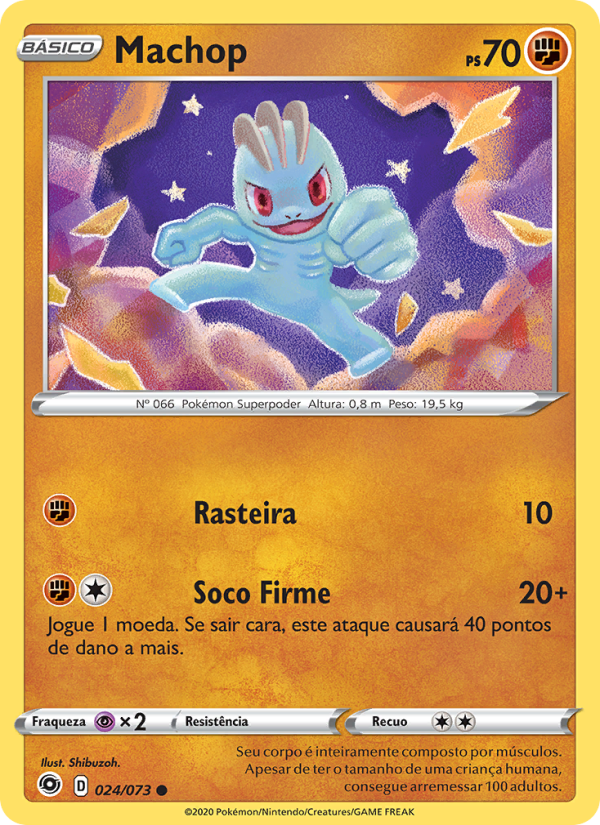 Machop 24 — Caminho do Campeão (Portuguese Pokémon TCG card)