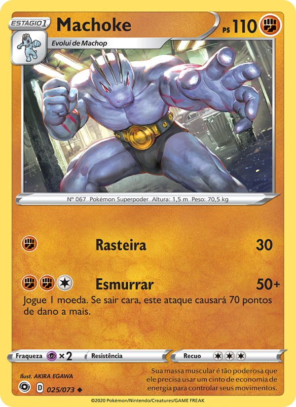 Machoke 25 — Caminho do Campeão (Portuguese Pokémon TCG card)