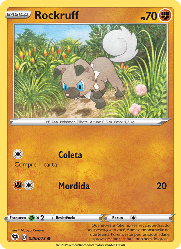 Rockruff 29 — Caminho do Campeão (Portuguese Pokémon TCG card)