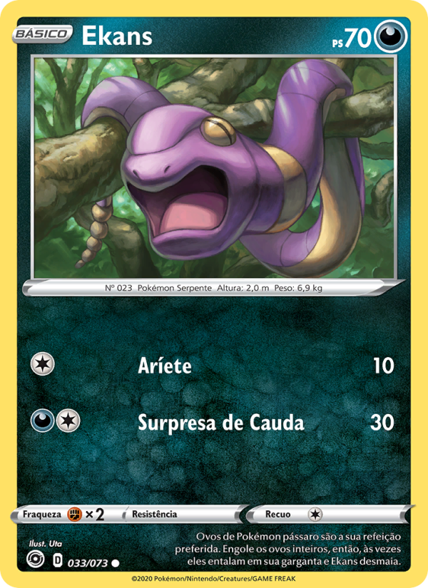 Ekans 33 — Caminho do Campeão (Portuguese Pokémon TCG card)