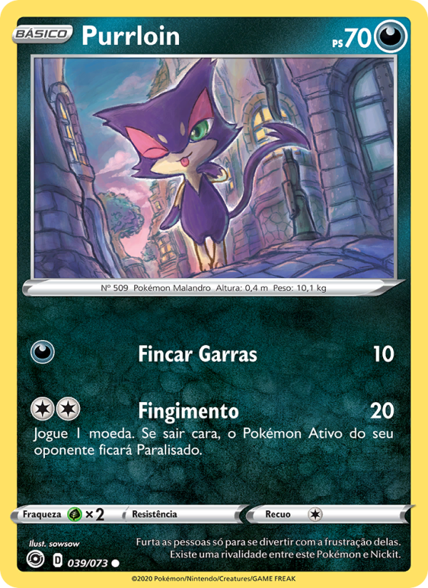 Purrloin 39 — Caminho do Campeão (Portuguese Pokémon TCG card)