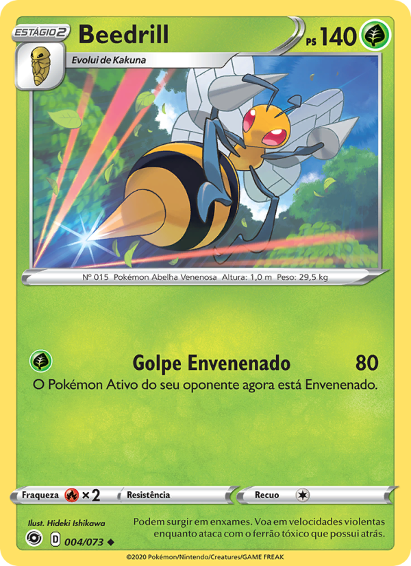 Beedrill 4 — Caminho do Campeão (Portuguese Pokémon TCG card)