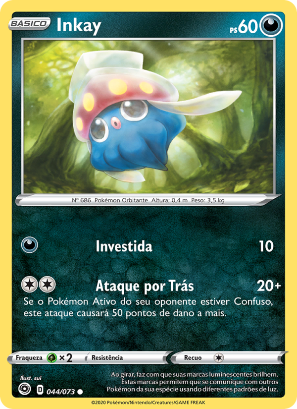Inkay 44 — Weg des Champs (Portuguese Pokémon TCG card)
