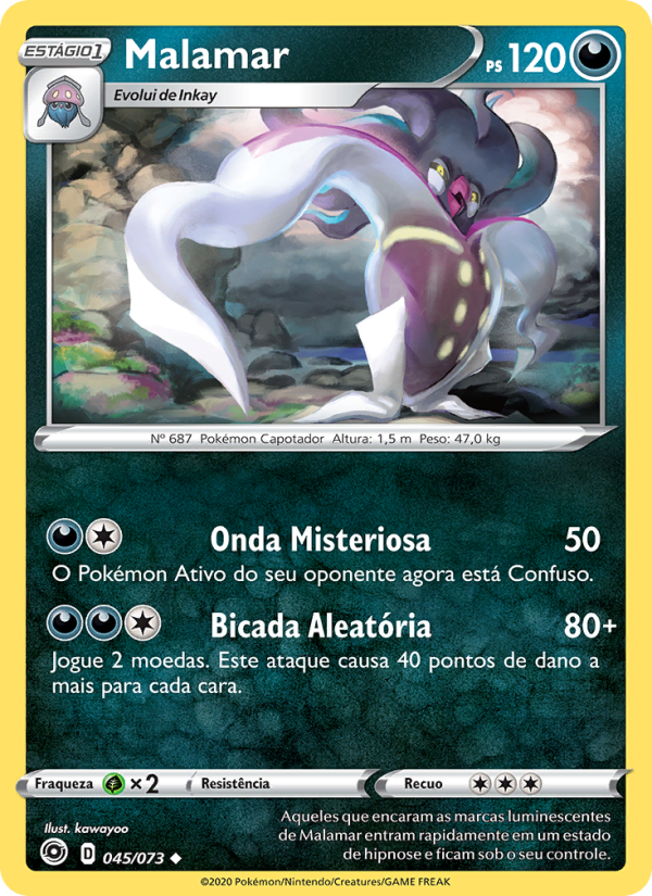 Malamar 45 — Weg des Champs (Portuguese Pokémon TCG card)