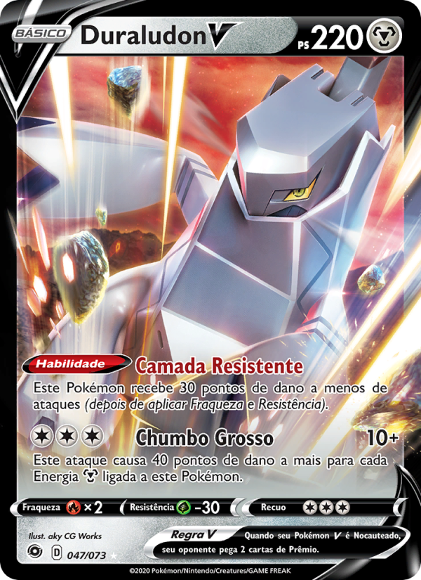 Duraludon V 47 — Weg des Champs (Portuguese Pokémon TCG card)