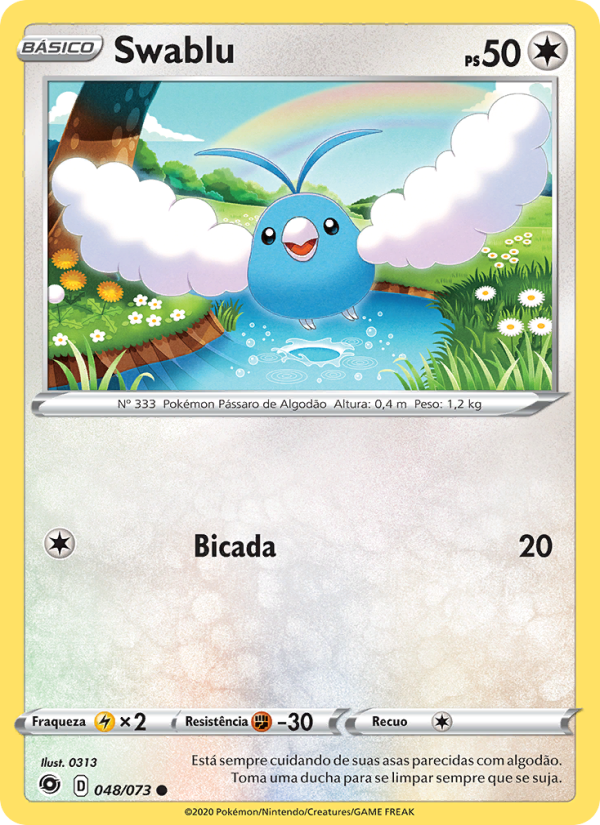 Swablu 48 — Weg des Champs (Portuguese Pokémon TCG card)