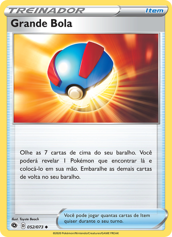 Grande Bola 52 — Caminho do Campeão (Portuguese Pokémon TCG card)