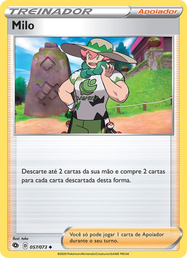 Milo 57 — Caminho do Campeão (Portuguese Pokémon TCG card)