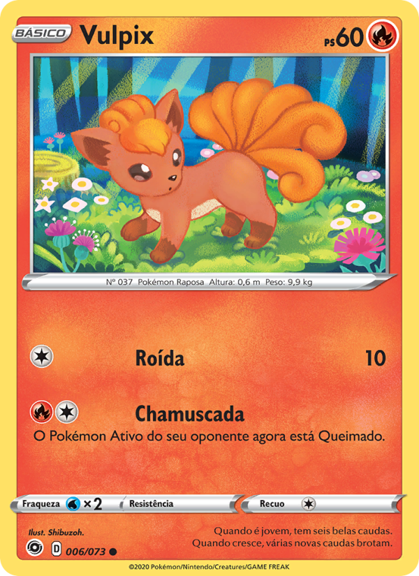 Vulpix 6 — Caminho do Campeão (Portuguese Pokémon TCG card)