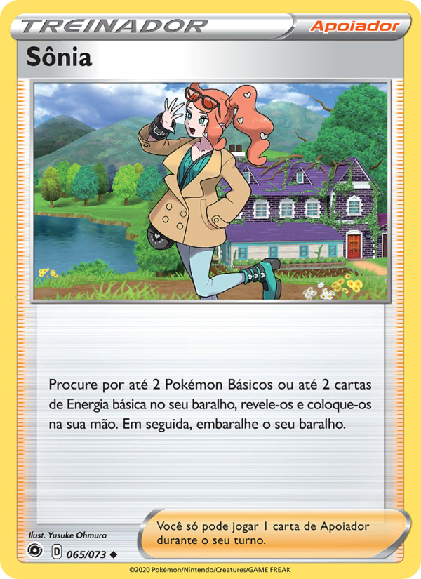 Sônia 65 — Caminho do Campeão (Portuguese Pokémon TCG card)