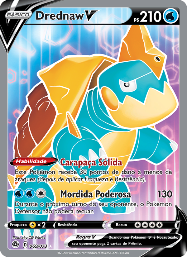 Drednaw V 69 — Caminho do Campeão (Portuguese Pokémon TCG card)