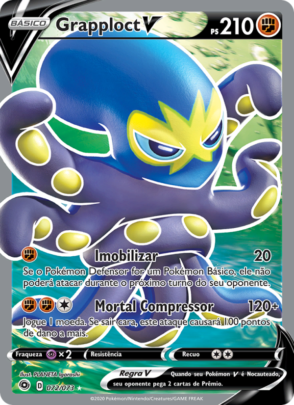 Grapploct V 72 — Caminho do Campeão (Portuguese Pokémon TCG card)