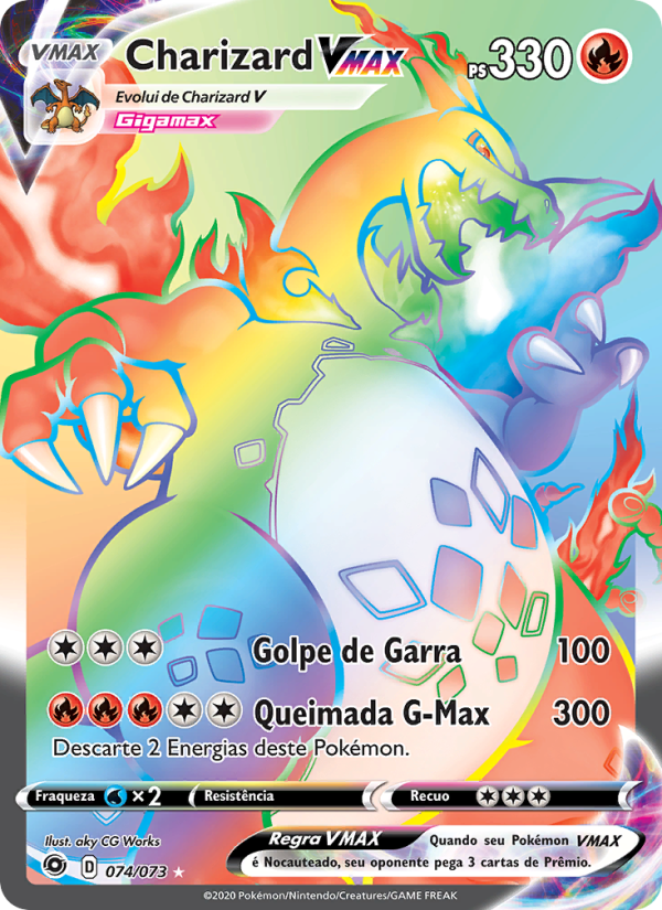 Charizard VMAX 74 — Caminho do Campeão (Portuguese Pokémon TCG card)