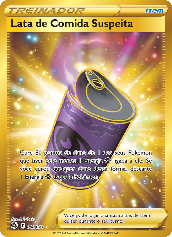 Lata de Comida Suspeita 80 — Caminho do Campeão (Portuguese Pokémon TCG card)