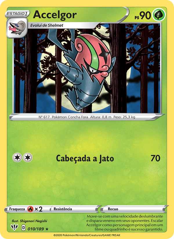 Accelgor 10 — Escuridão Incandescente (Portuguese Pokémon TCG card)