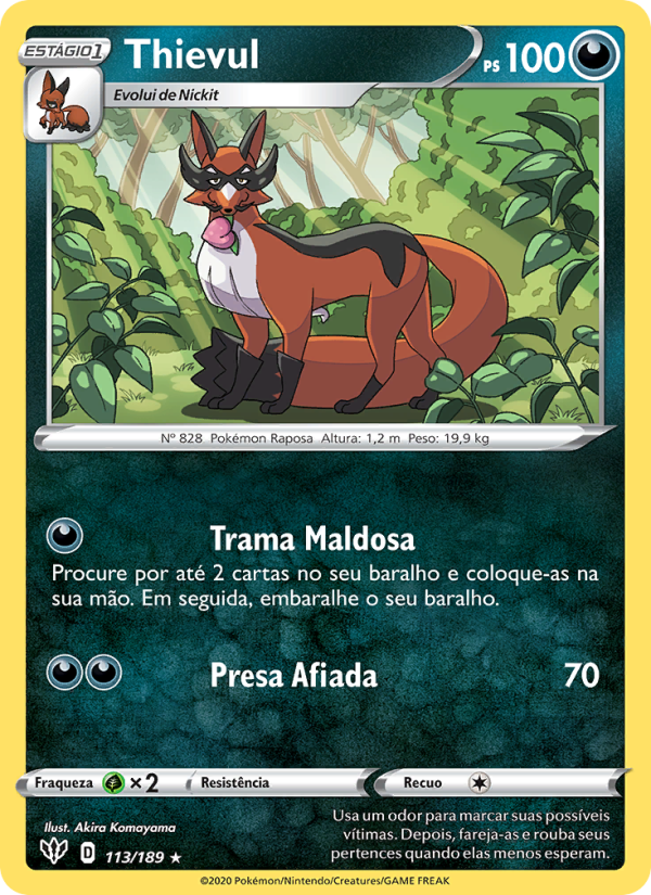 Thievul 113 — Escuridão Incandescente (Portuguese Pokémon TCG card)