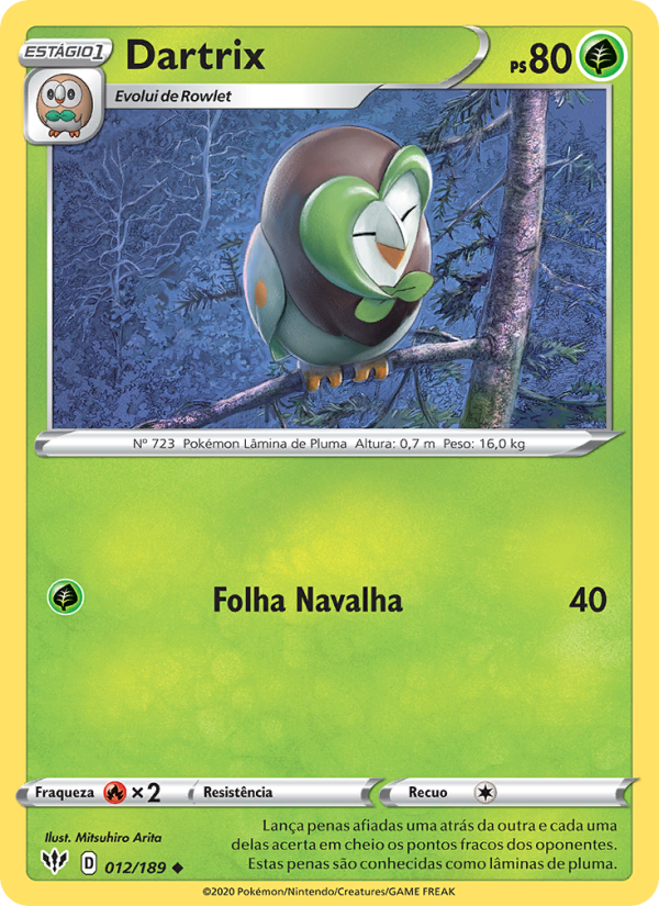 Dartrix 12 — Escuridão Incandescente (Portuguese Pokémon TCG card)