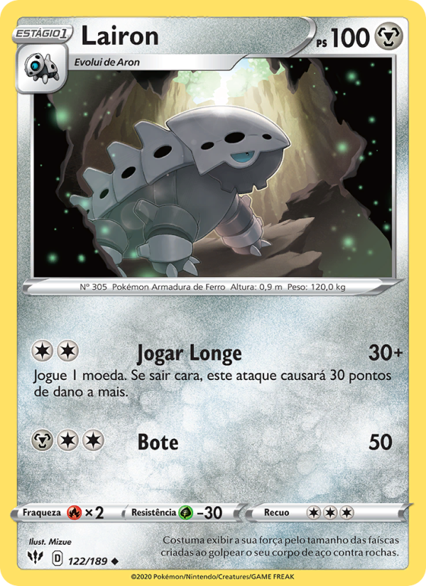 Lairon 122 — Escuridão Incandescente (Portuguese Pokémon TCG card)