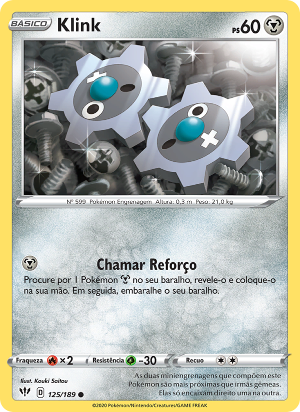Klink 125 — Escuridão Incandescente (Portuguese Pokémon TCG card)