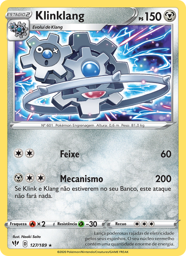 Klinklang 127 — Escuridão Incandescente (Portuguese Pokémon TCG card)
