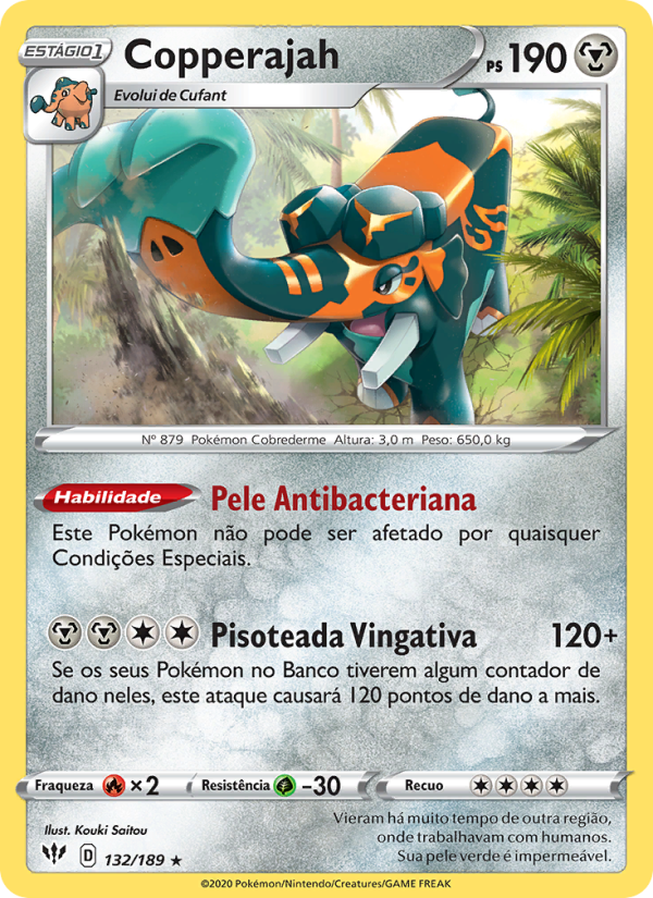 Copperajah 132 — Escuridão Incandescente (Portuguese Pokémon TCG card)