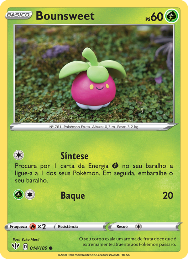 Bounsweet 14 — Escuridão Incandescente (Portuguese Pokémon TCG card)