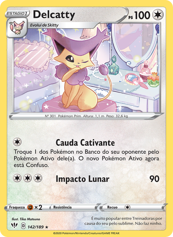 Delcatty 142 — Escuridão Incandescente (Portuguese Pokémon TCG card)