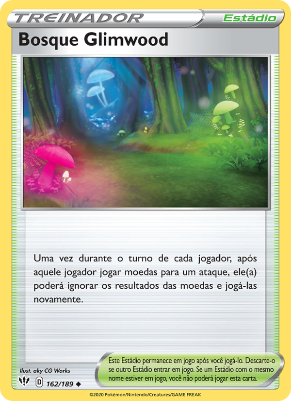Bosque Glimwood 162 — Escuridão Incandescente (Portuguese Pokémon TCG card)