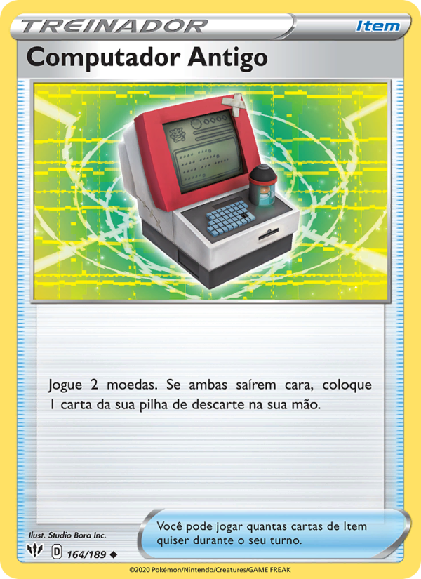 Computador Antigo 164 — Escuridão Incandescente (Portuguese Pokémon TCG card)