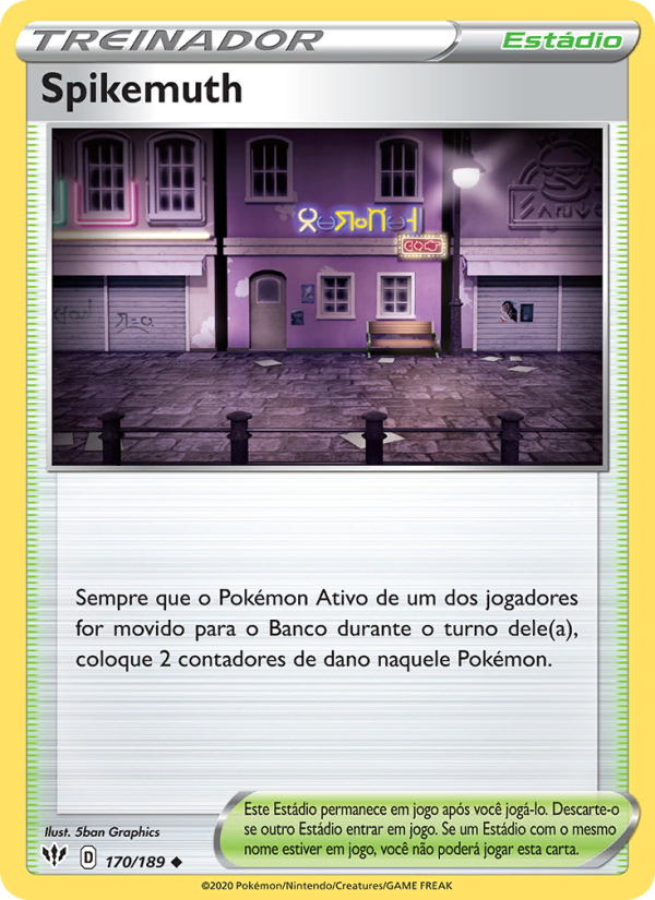Spikemuth 170 — Escuridão Incandescente (Portuguese Pokémon TCG card)