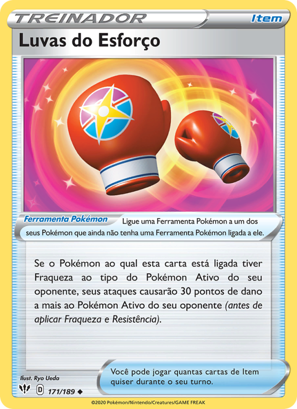 Luvas do Esforço 171 — Escuridão Incandescente (Portuguese Pokémon TCG card)