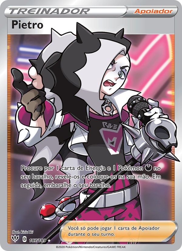 Pietro 187 — Escuridão Incandescente (Portuguese Pokémon TCG card)