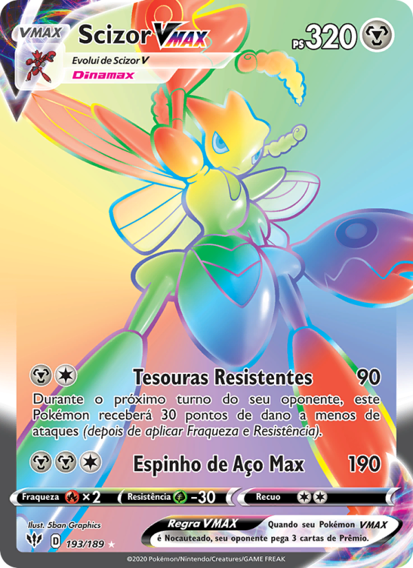 Scizor VMAX 193 — Escuridão Incandescente (Portuguese Pokémon TCG card)