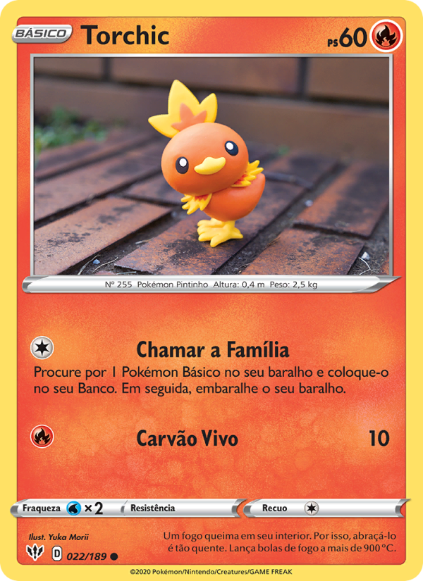 Torchic 22 — Darkness Ablaze (Portuguese Pokémon TCG card)