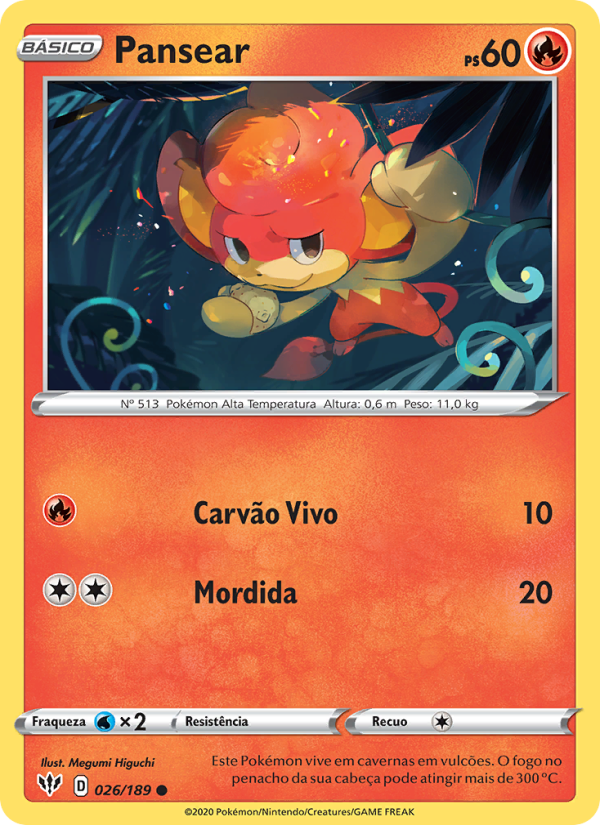 Pansear 26 — Escuridão Incandescente (Portuguese Pokémon TCG card)