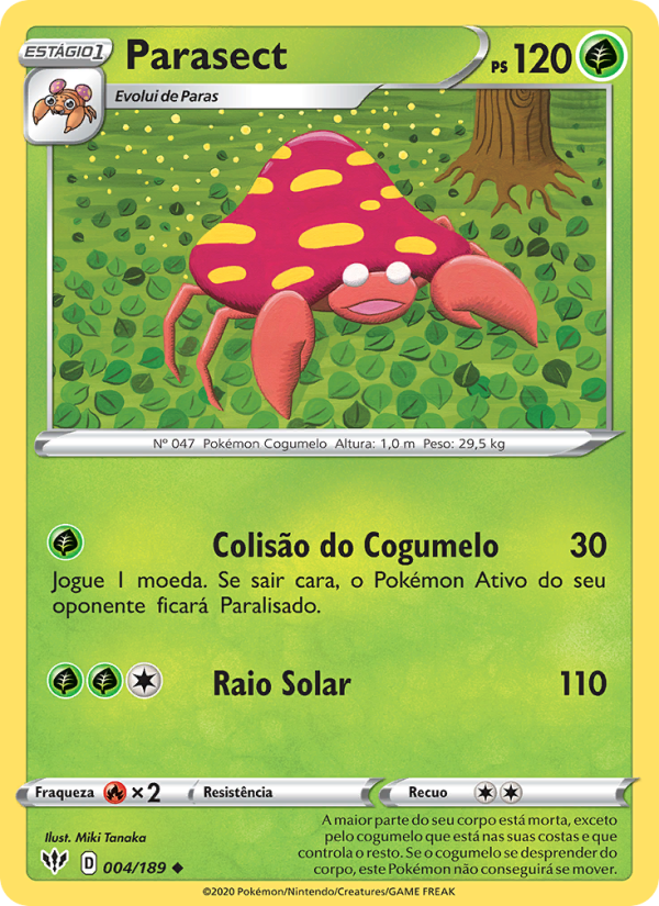 Parasect 4 — Escuridão Incandescente (Portuguese Pokémon TCG card)