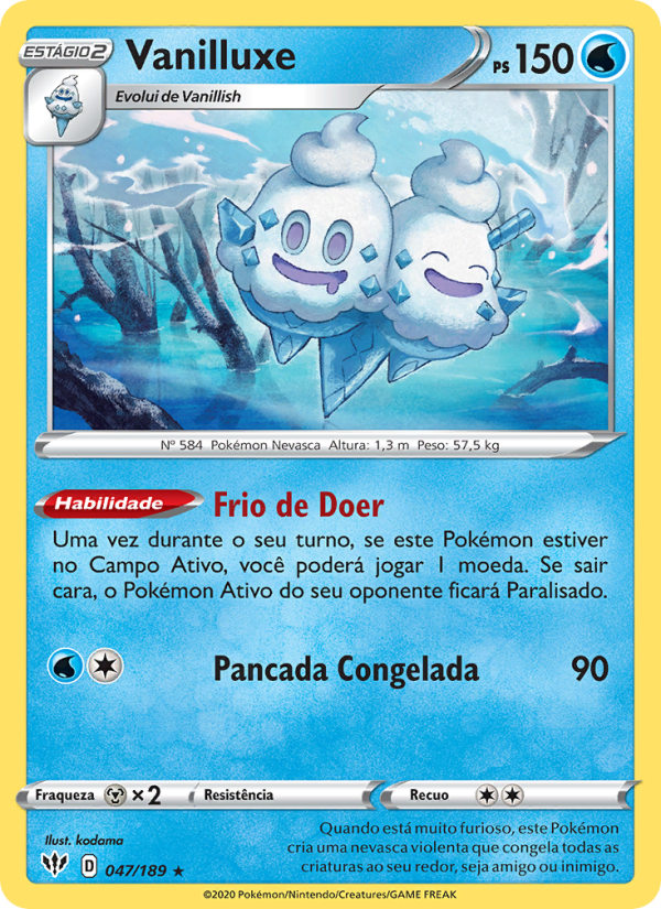 Vanilluxe 47 — Escuridão Incandescente (Portuguese Pokémon TCG card)