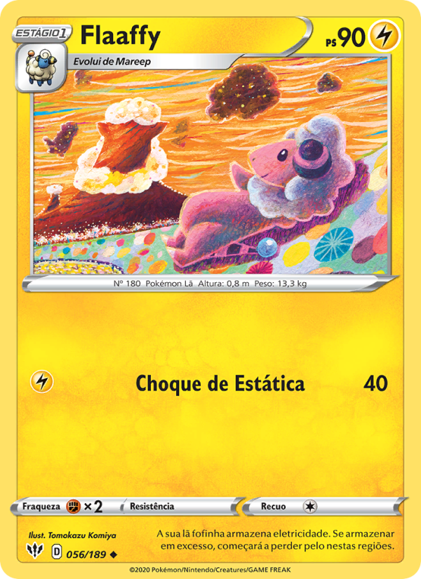 Flaaffy 56 — Escuridão Incandescente (Portuguese Pokémon TCG card)